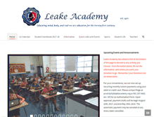 Tablet Screenshot of leakeacademy.org
